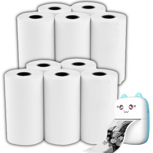 PAPIER ROLKI TERMICZNE WKŁADY DO DRUKARKI TERMICZNEJ DRUKUŚ 10 SZT