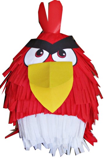 БОЛЬШАЯ маска-палочка PINIATA на день рождения ANGRY BIRDS XL 100 см