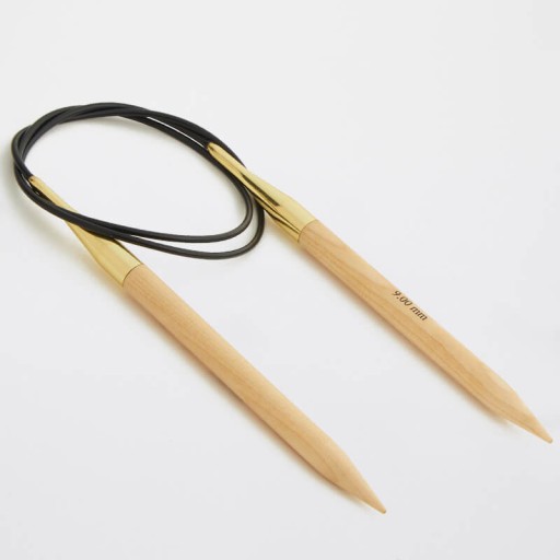 Druty z żyłką KnitPro Basix Beech 4,5 mm/60 cm