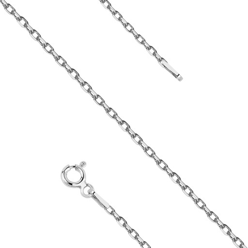 Srebrny Łańcuszek 925 Rodowany Splot Rolo 55 cm