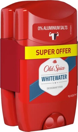 OLD SPICE Dezodorant w sztyfcie dla mężczyzn Whitewater 48H 2x50 ml