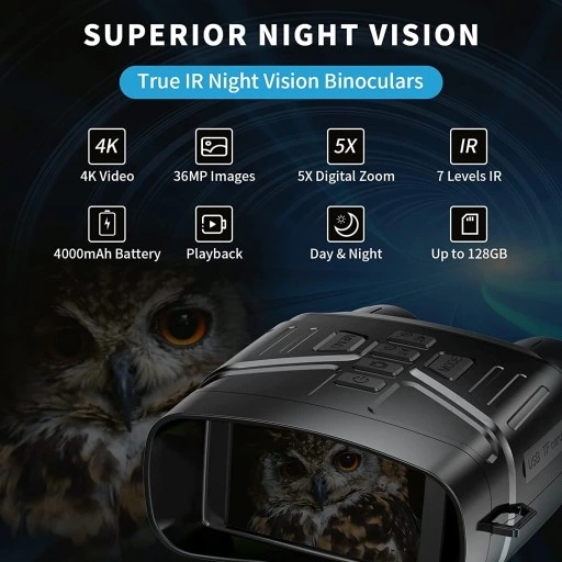 Nv4000 Бинокль ночного видения 4k 5X Инфракрасные очки ночного видения