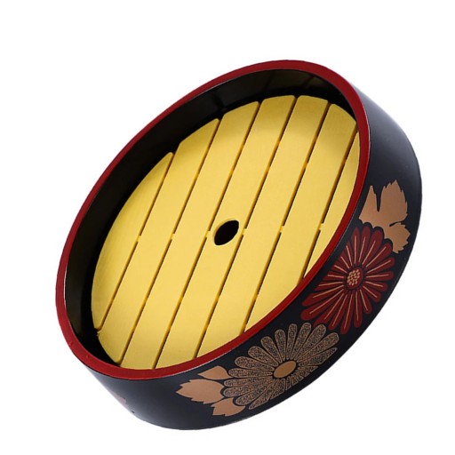 Wooden Round Tray Pallets Sushi Plate Snack Bowls