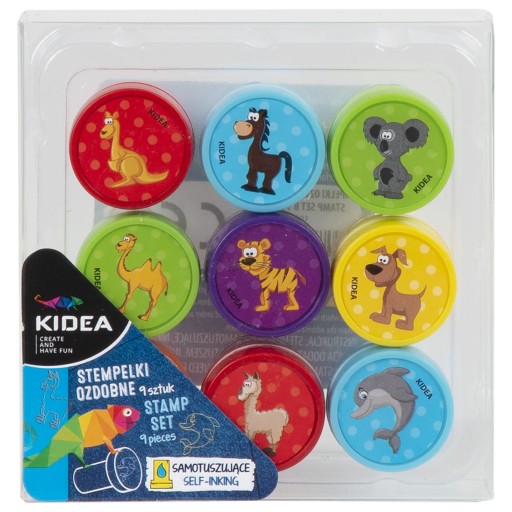 ДЕКОРАТИВНЫЕ ШТАМПЫ ЖИВОТНЫЕ 9 штук - KIDEA
