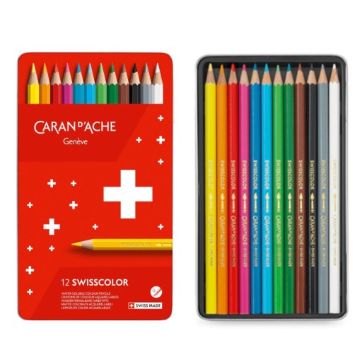 Kredki CARAN D'ACHE Swisscolor Aquarelle 12szt