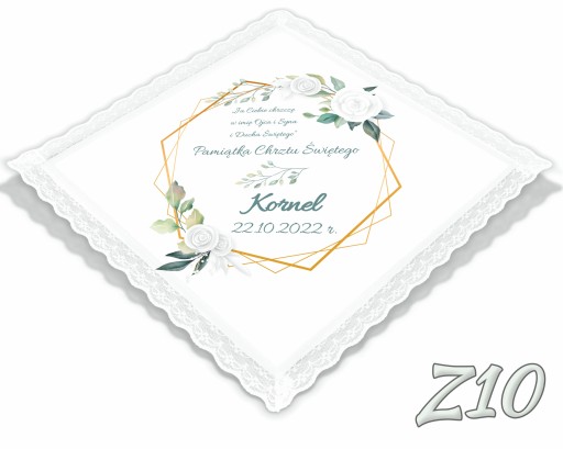ЭКО халат для крещения с именем и датой BOHO Z