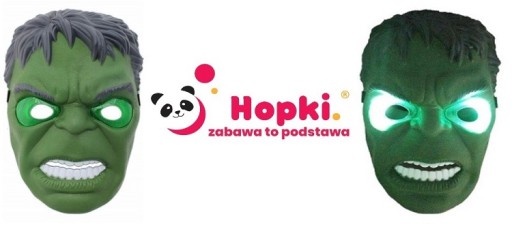 МАСКА ХАЛКА СВЕТЯЩАЯСЯ СВЕТОДИОДНАЯ СУПЕРГЕРОЙ