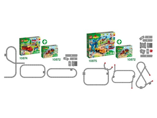 LEGO Duplo 10872 Железнодорожные пути и виадук — совместим с 10874, 10875, 10882