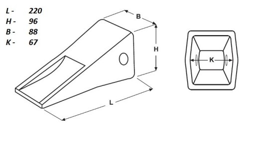 СИСТЕМА ЗУБЬЕВ КОВША CAT J300 LONG SPLIT 1U3302