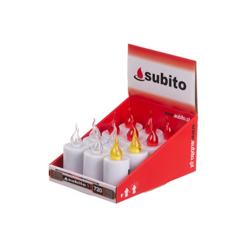 Свеча электрическая светодиодная вставка SUBITO S1 12 шт.