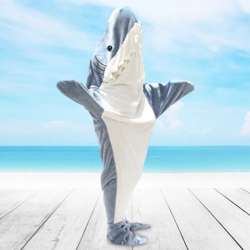 Одеяло SHARK Пижама SHARK Спальный мешок Костюм Синий НА РОСТ 160-168 СМ
