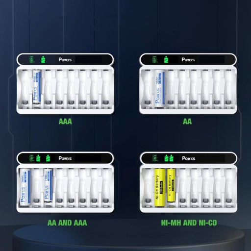 ЗАРЯДНОЕ УСТРОЙСТВО ДЛЯ 8 пальчиковых батарей типа AA/AAA/NiMH/NiCd