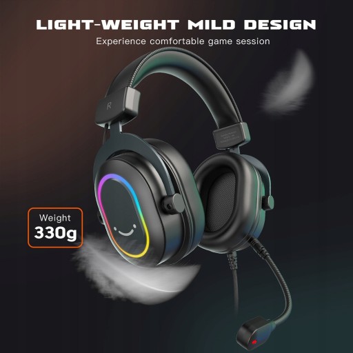 Игровая гарнитура Fifine Dynamic RGB с микрофоном