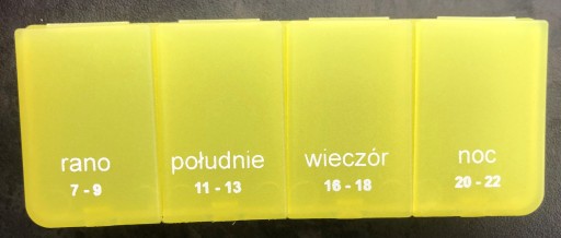 POJEMNIK ORGANIZER NA LEKI LEKARSTWA PIGUŁKI OLDMAN KASETKA 7 dni 4 pory