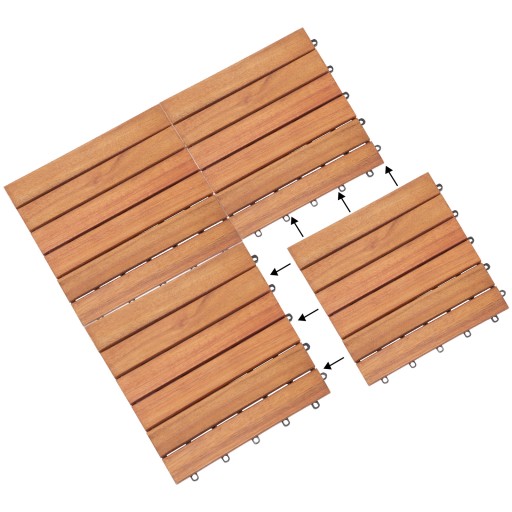 Террасная плитка Casaria Дерево Эвкалипт 30x30 33 шт.