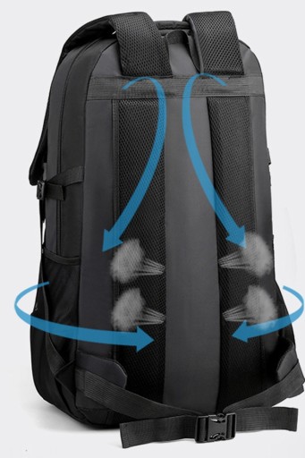 Plecak turystyczny trekkingowy trekingowy wyprawowy na obóz czarny XL 70L