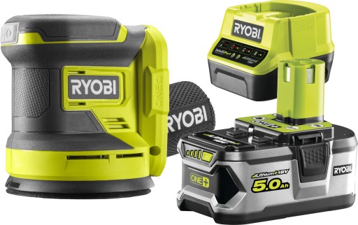 ЭКСЦЕНТРИЧЕСКАЯ ШЛИФОВАЛЬНАЯ МАШИНА RYOBI 18В 125мм RROS18 +5Ач
