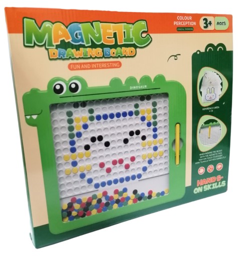 TABLICA MAGNETYCZNA mozaika MAGPAD Montessori XXL SZABLONY DINOZAUR