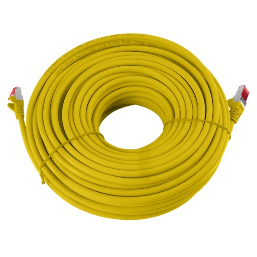 Kabel LAN RJ45 CAT 6 S/FTP AWG27 LSZH żółty 15m