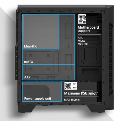 Корпус для ПК ZALMAN S3 ATX Mid Tower, 120-мм вентилятор