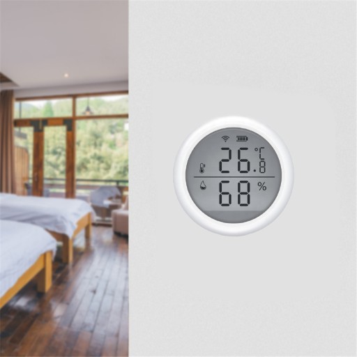 ZIGBEE TUYA Беспроводной датчик температуры и влажности с дисплеем
