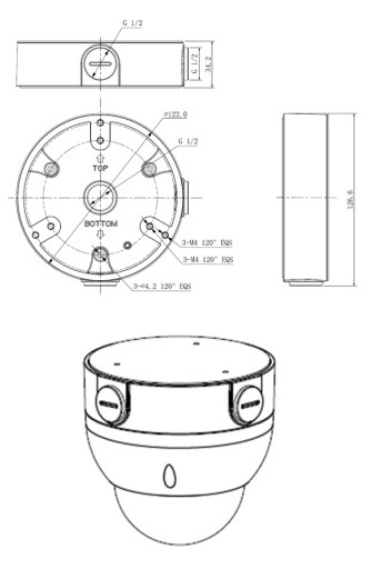 АДАПТЕР ДЛЯ МОНТАЖА КРОНШТЕЙНА КАМЕРЫ BCS-AD2M3V