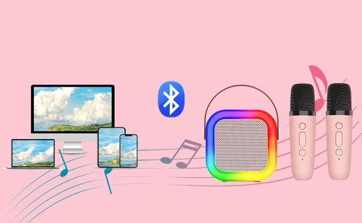 ПОРТАТИВНЫЙ БЕСПРОВОДНОЙ НАБОР ДЛЯ КАРАОКЕ, ДИНАМИК BLUETOOTH + МИКРОФОН, 2 шт.