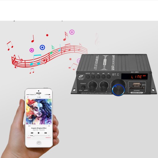 HIFI СТЕРЕОУСИЛИТЕЛЬ 12 В BLUETOOTH 5.0 800 Вт