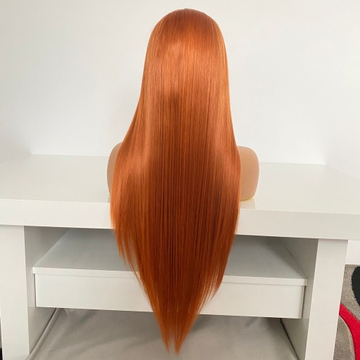 Парик LACE FRONT красный 40/55/80см + шапочка БЕСПЛАТНО