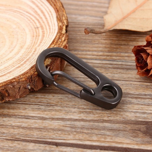 KARABIŃCZYK KARABINEK SURVIVAL EDC SZEKLA SZARY CAMPING OUTDOOR BRELOK