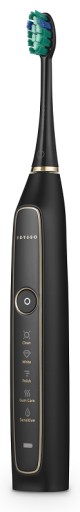 Звуковая зубная щетка SEYSSO GOLD BLACK, 3 насадки