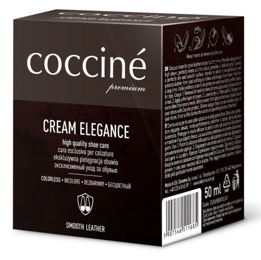COCCINE CREAM ELEGANCE PASTA DO SKÓR OBUWIA BUTÓW 71 CZEKOLADA