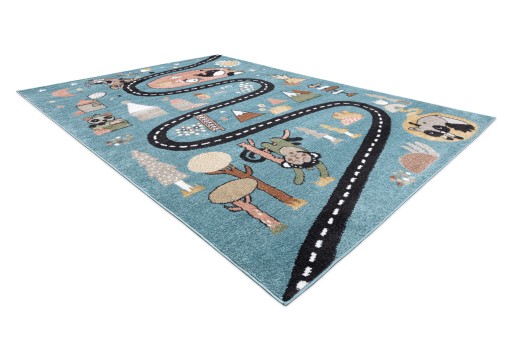 DYWAN DLA DZIECI FUN 120x170 ULICA niebieski #O282