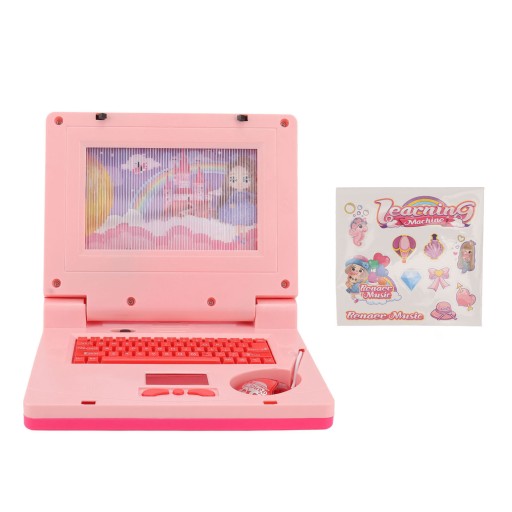 Ноутбук Kinderplay для детей, обучающий, розовый