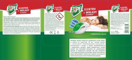 EXPEL Elektrofumigator + wkłady na KOMARY 1+10 szt