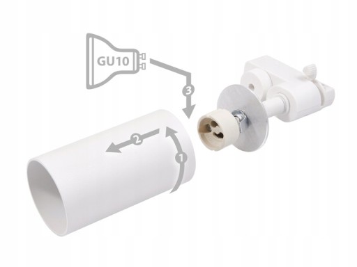 Рельсовый путь 1 м + 3 точечных светильника GU10 LED MAX Track Lighting
