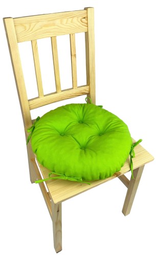 Poduszka na krzesło taboret 35cm JASNA ZIELEŃ KOŁO