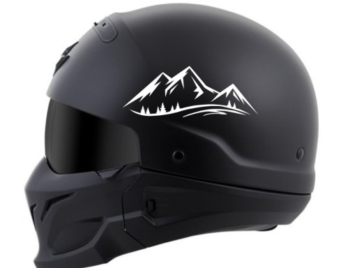 naklejka na samochód kask KOCHAM GÓRY 8 x 21,0 cm