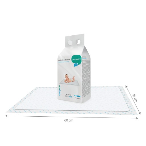 Пеленальные пеленки HYGIENE BABYONO 40х60см 20 шт.
