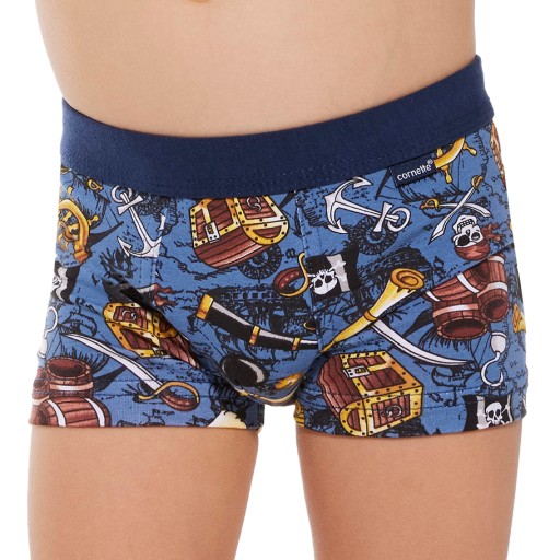 Bokserki chłopięce Cornette 700/135 Pirates r. 158/164 piracki wzór jeans