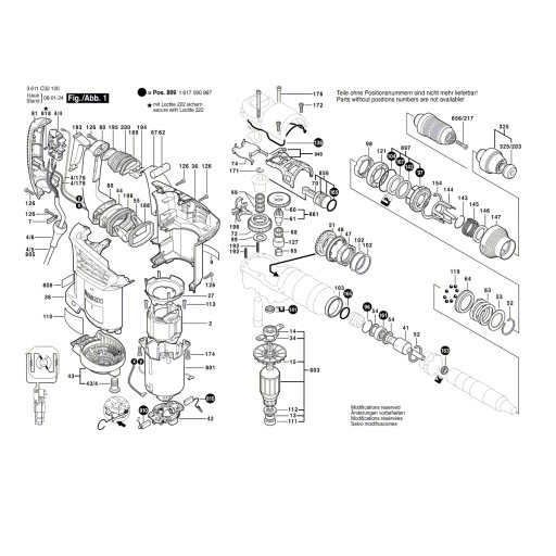 Ударная дрель BOSCH GBH4-32DFR 100