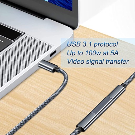Адаптер USB-C гнездовой - Розетка 5А 100Вт 10Гб корпус