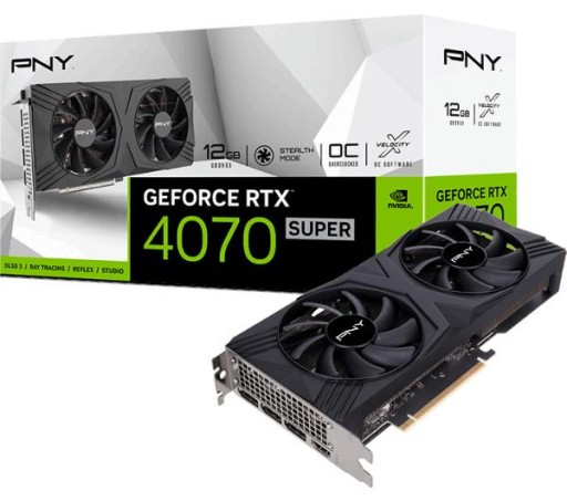 видеокарта PNY GEFORCE RTX 4070 SUPER 12 ГБ VERTO D
