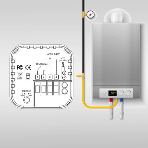 WiFi термостат для печи Black Sonoff eWelink