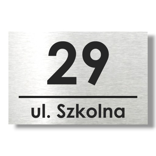АДРЕСНАЯ ТАБЛИЧКА С НОМЕРОМ ДОМА ПРОЧНАЯ И ЭЛЕГАНТНАЯ 30Х20см DIBOND UV PRINT