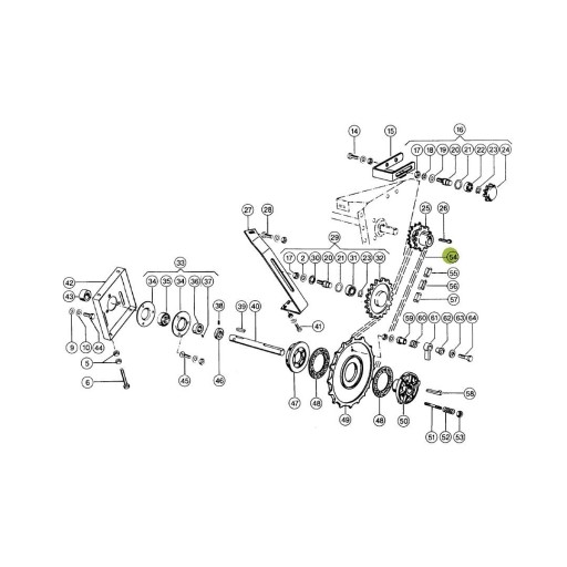 Цепь впускного барабана Claas 651072.1 Rollon