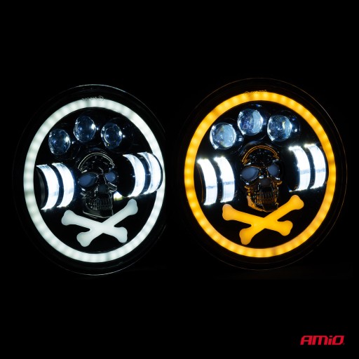 AMIO Lampa robocza LED SKULL CZASZKA dodatkowa ozdobna AWL57 AMIO-03695