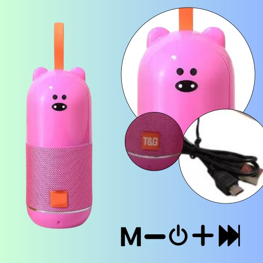 Bluetooth-динамик Беспроводное FM-радио AUX Устройство чтения карт SD TG502 Розовый