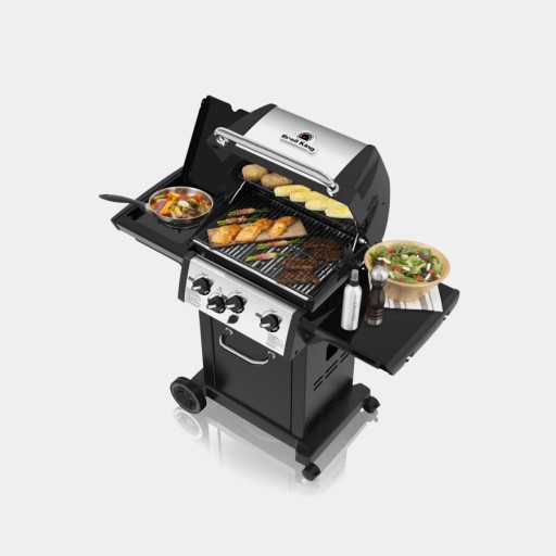 ГАЗОВЫЙ ГРИЛЬ BROIL KING MONARCH 340, ЧЕРНЫЙ, СЕРЕБРЯНЫЙ, ЧУГУННАЯ РЕШЕТКА, 3 ГОРЕЛКИ