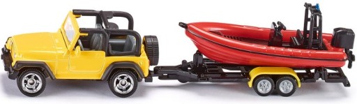 SIKU 1658 JEEP WRANGLER с прицепом и лодкой |1:87